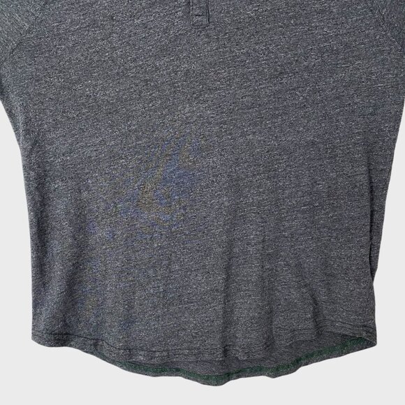 Abercrombie & Fitch Henley Shirt Gray Men's Size XL Long-Sleeve Muscle Fit - Picture 6 of 11